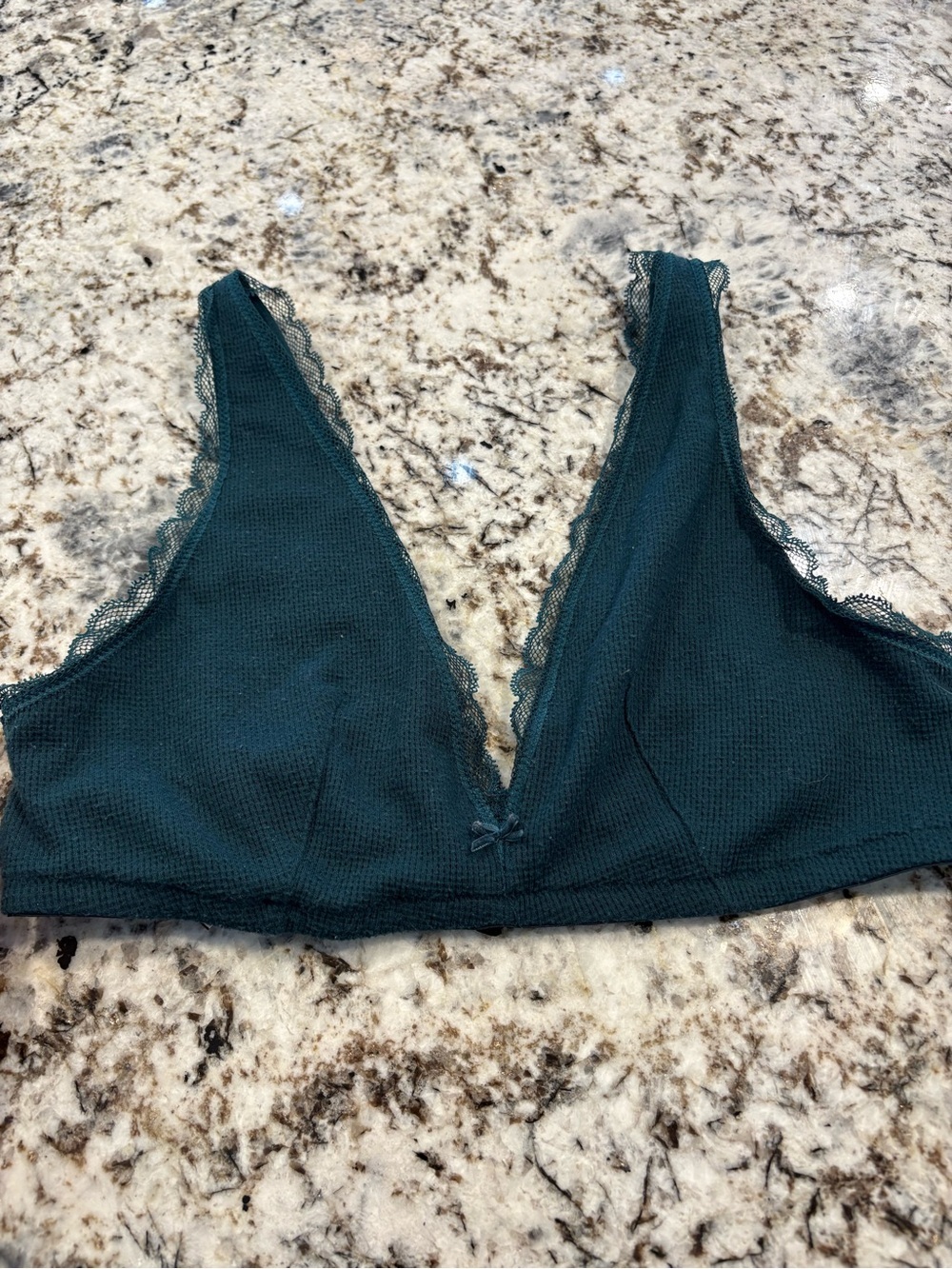 Victoria's Secret Deep Teal Lace-Trim Bralette